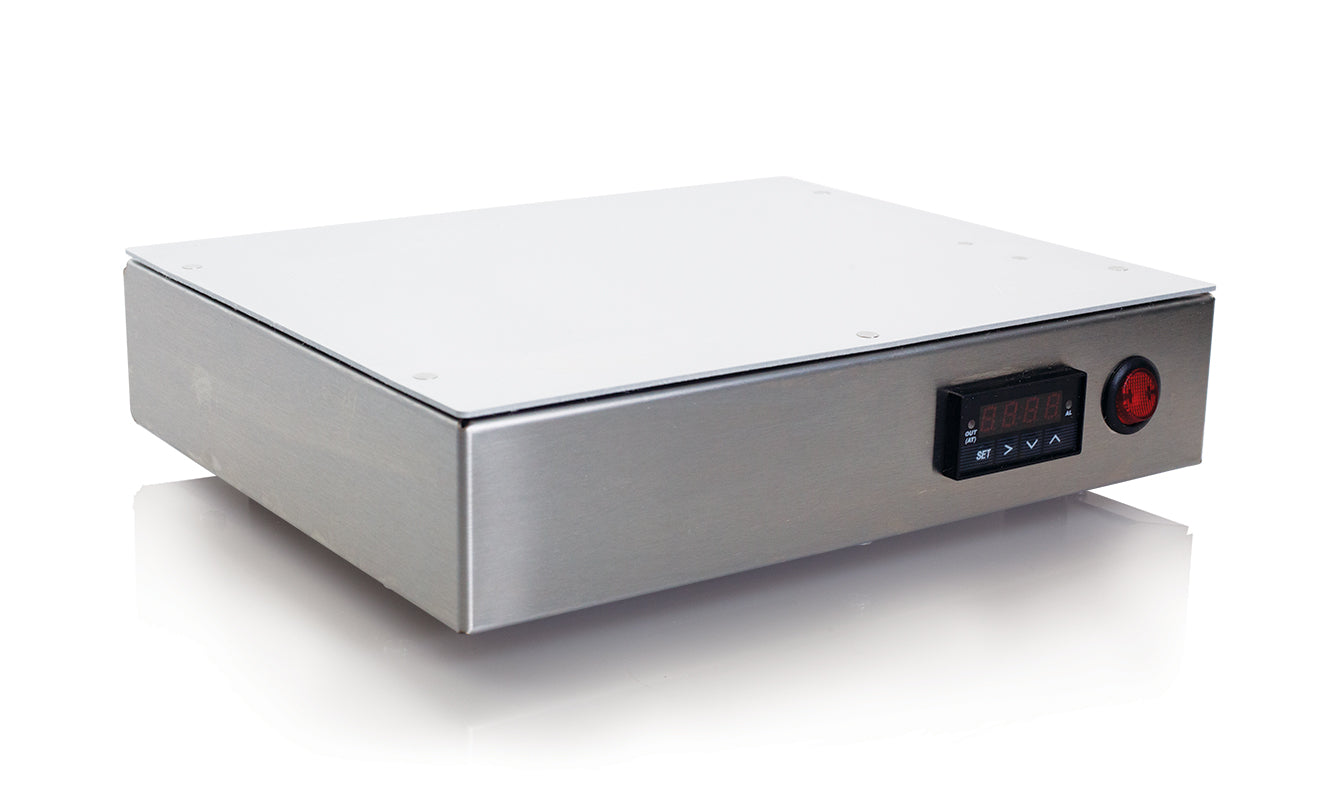 Digital temperature controller on Qor Labs slide warmer