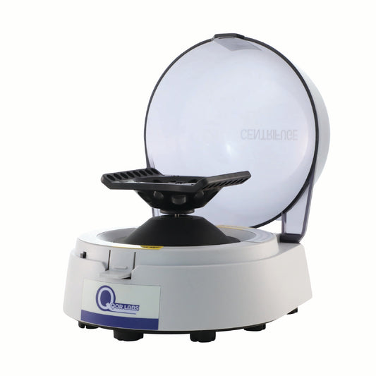 Qor Labs 10G Mini Centrifuge – 10,000 RPM | 8-Place & 32-Place PCR Rotor | Benchtop Lab