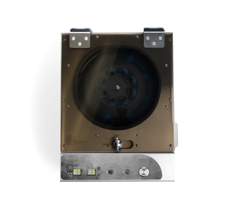 Top view showing rotor placement in Qor Labs AT Digital centrifuge